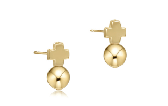 enewton Signature Cross Gold Studs - Classic Gold - Juli's Wearable Art