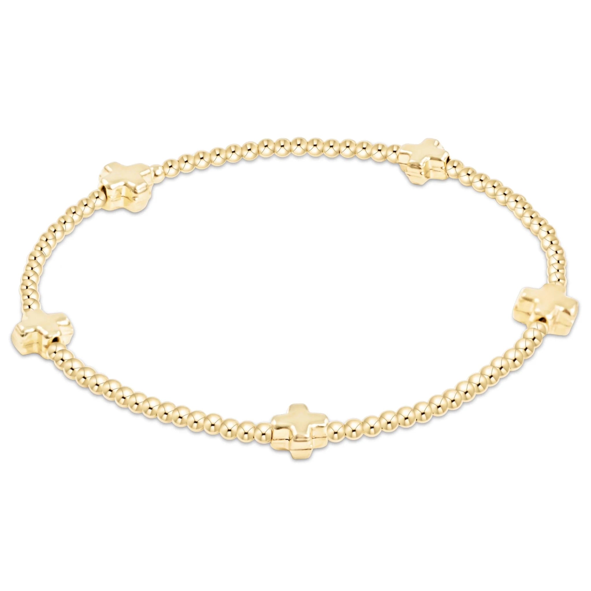 enewton Signature Cross Small 2mm Gold Bracelet |Gold - Juli's Wearable Art