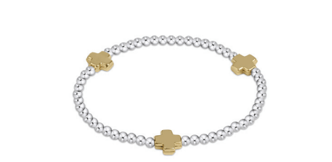 enewton Signature Cross Sterling Mixed Metal 3MM Gold - Juli's Wearable Art