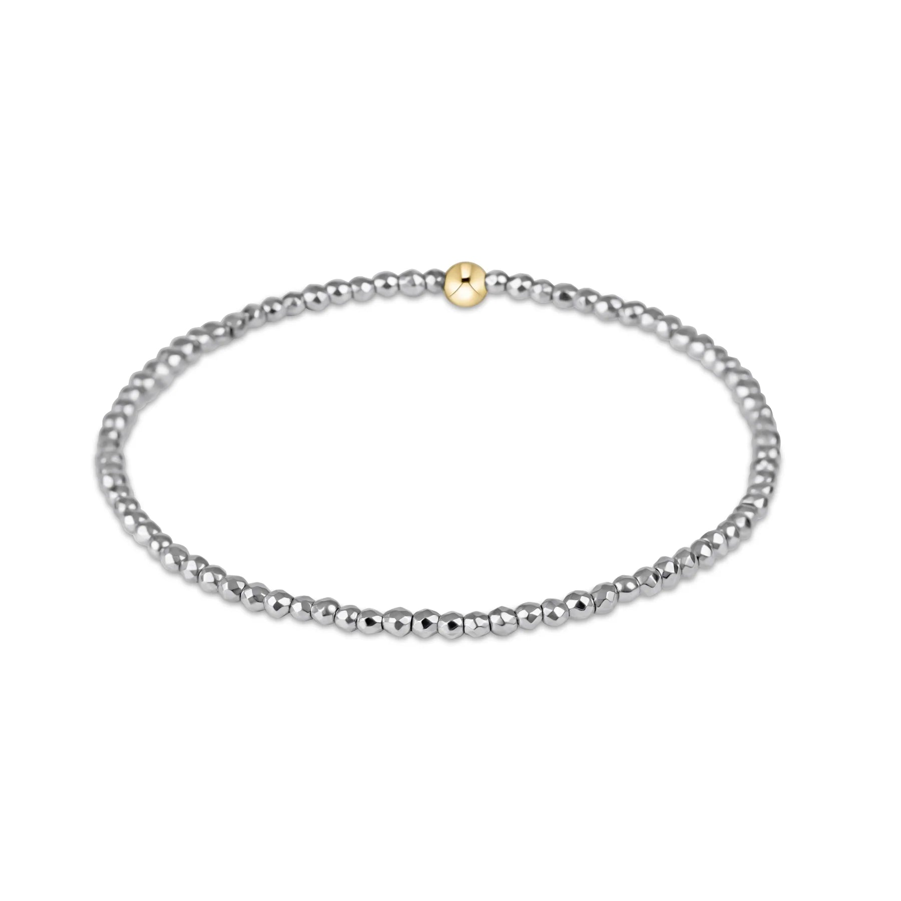 Enewton Silver Faceted Hematite 2mm Bead Bracelet - Juli's Wearable Art