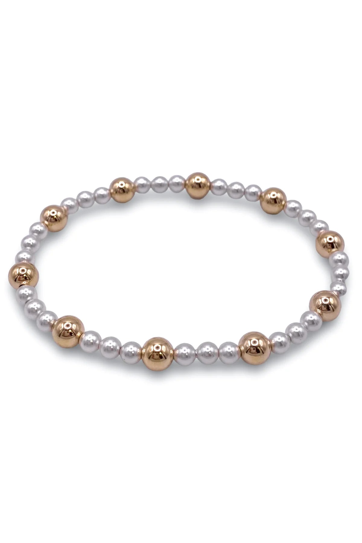 enewton Sincerity Pattern Bracelet - Pearl 4mm Gold 6mm - Juli's Wearable Art