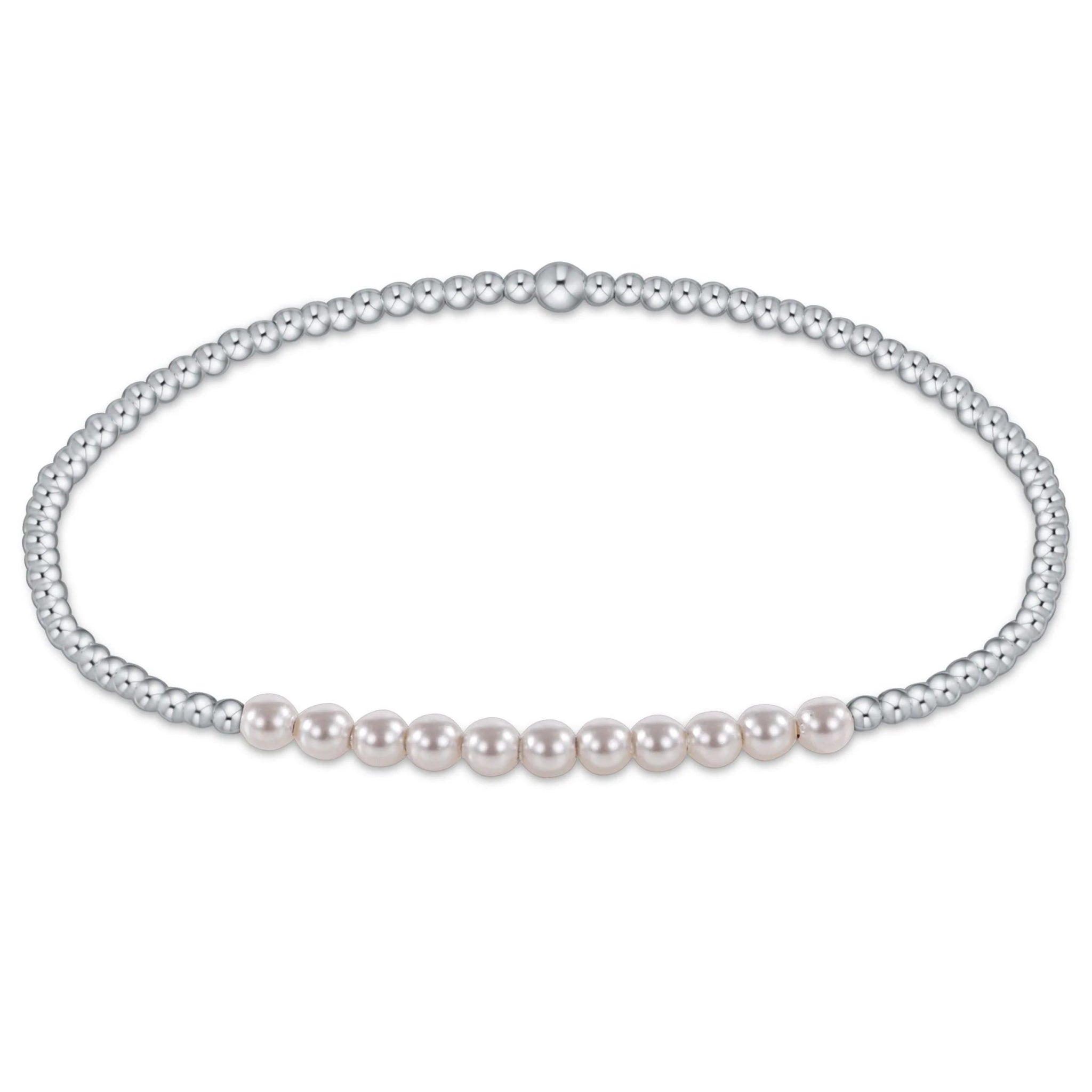 enewton sterling bliss 2mm bead bracelet - pearl - Juli's Wearable Art