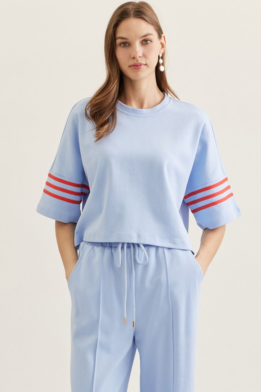 Classic Cool Stripe Sleeve Top