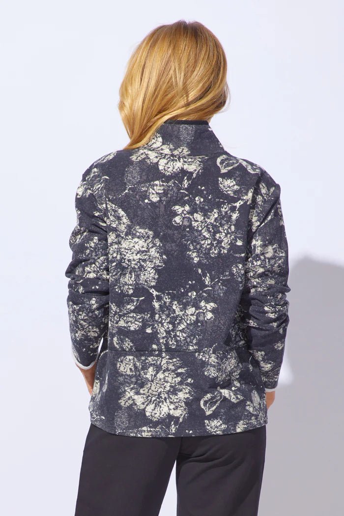 Escape by Habitat – Batik Floral Quarter Zip Pullover - Juli's Wearable Art
