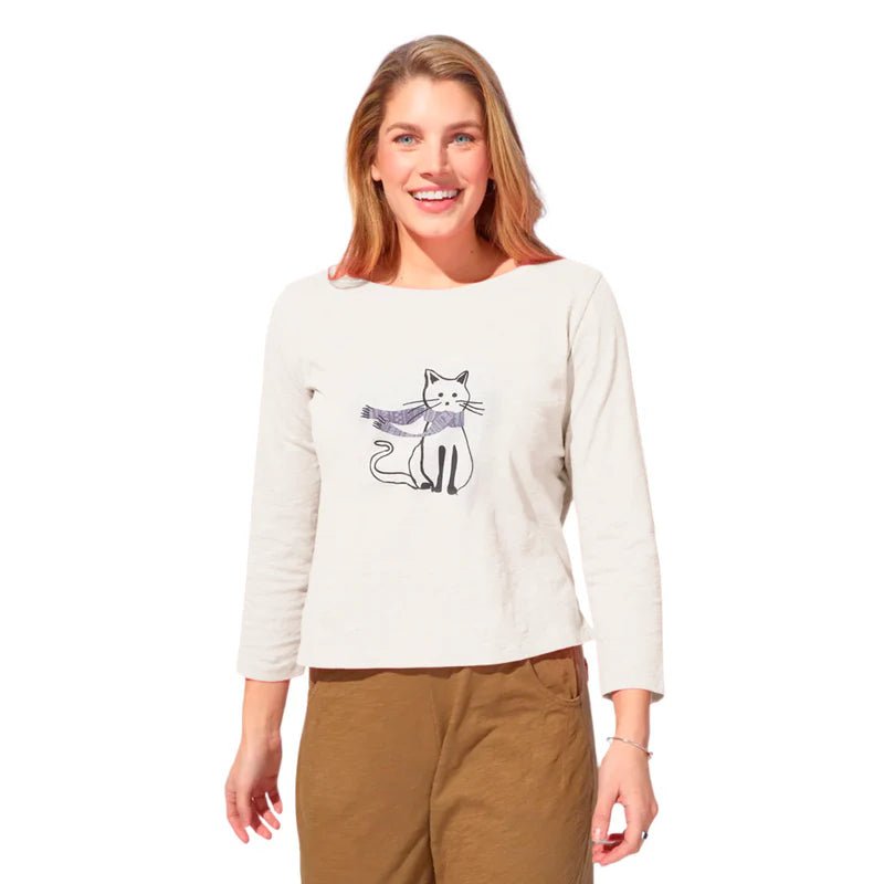 Escape by Habitat – Cat Cotton Slub Boxy Tee - Juli's Wearable Art