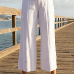 Escape by Habitat Comfort Knit Denim Crop Jean | White - Juli's Wearable Art
