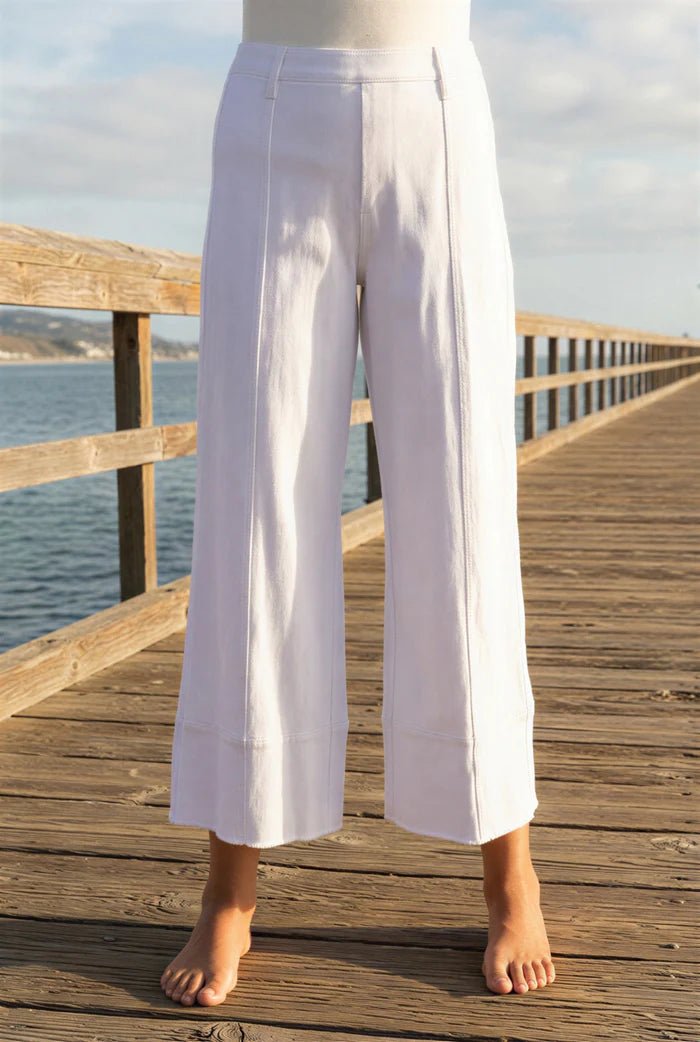 Escape by Habitat Comfort Knit Denim Crop Jean | White - Juli's Wearable Art