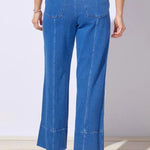Escape by Habitat Comfort Knit Denim Relaxed Leg Jeans | Mid Wash - Juli's Wearable Art