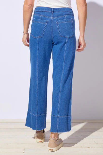 Escape by Habitat Comfort Knit Denim Relaxed Leg Jeans | Mid Wash