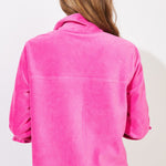 Escape by Habitat Corduroy Shacket | Fuchsia - Juli's Wearable Art
