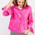 Escape by Habitat Corduroy Shacket | Fuchsia - Juli's Wearable Art
