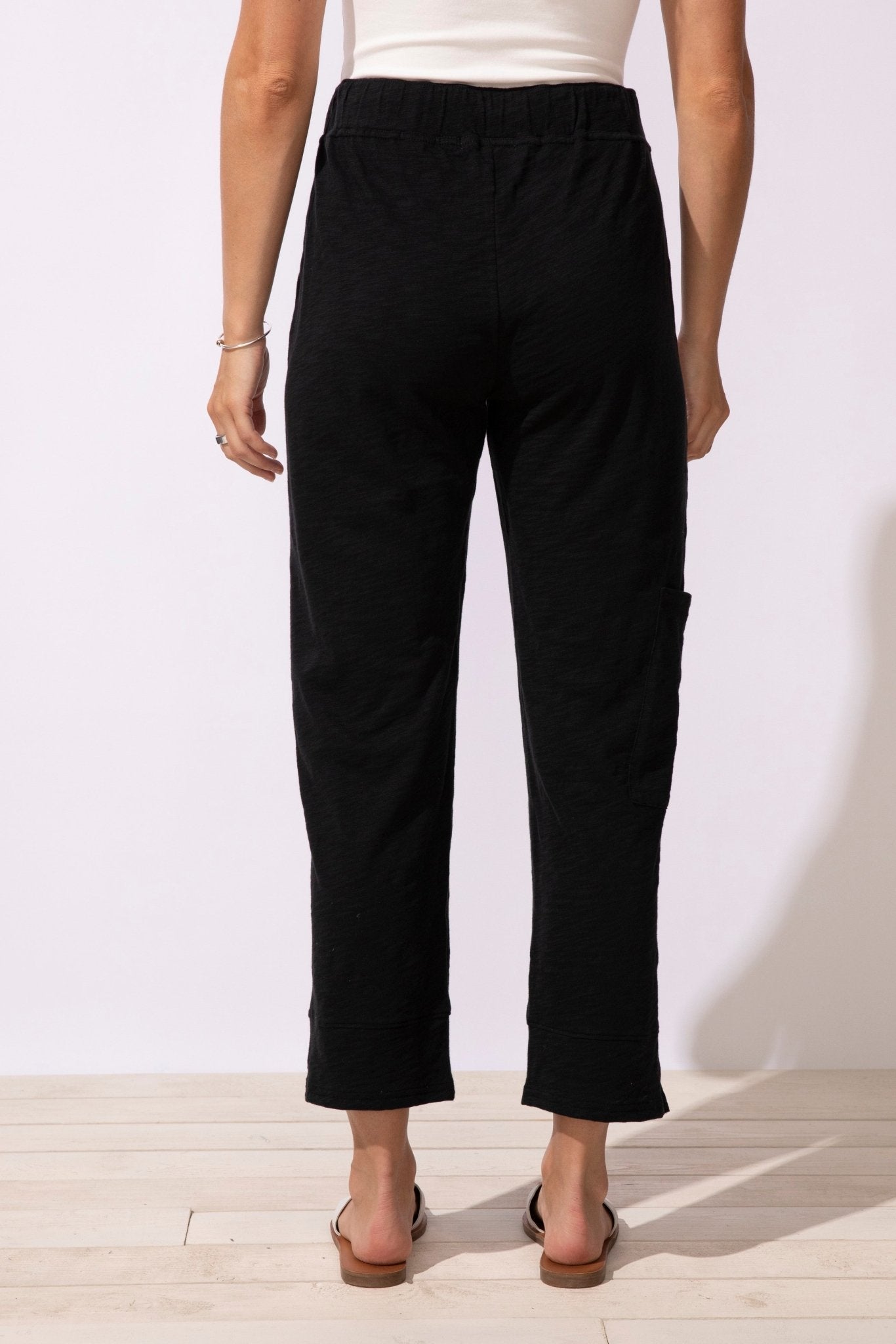 Escape by Habitat Cotton Slub Edgewater Flood Pant | Black