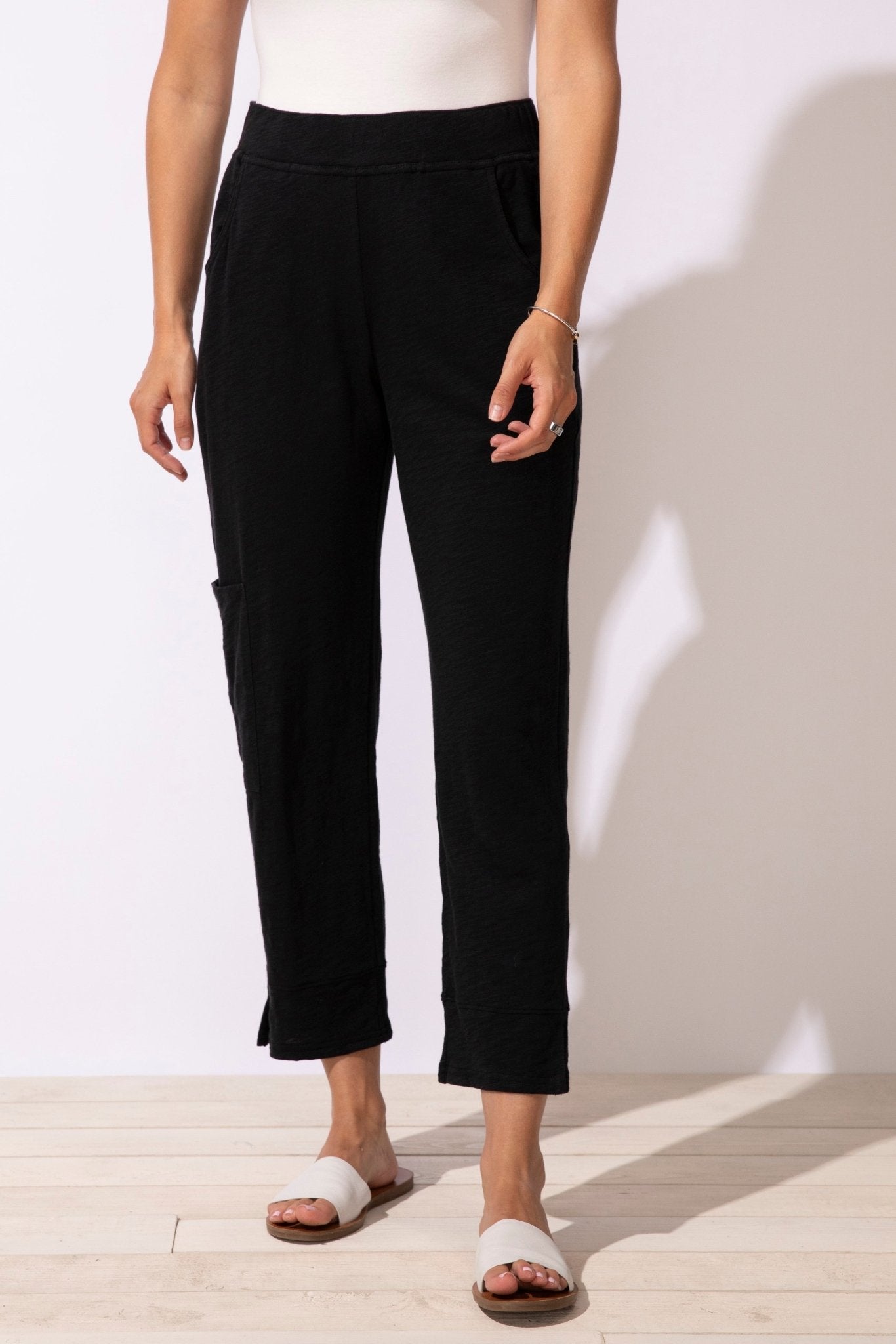 Escape by Habitat Cotton Slub Edgewater Flood Pant | Black