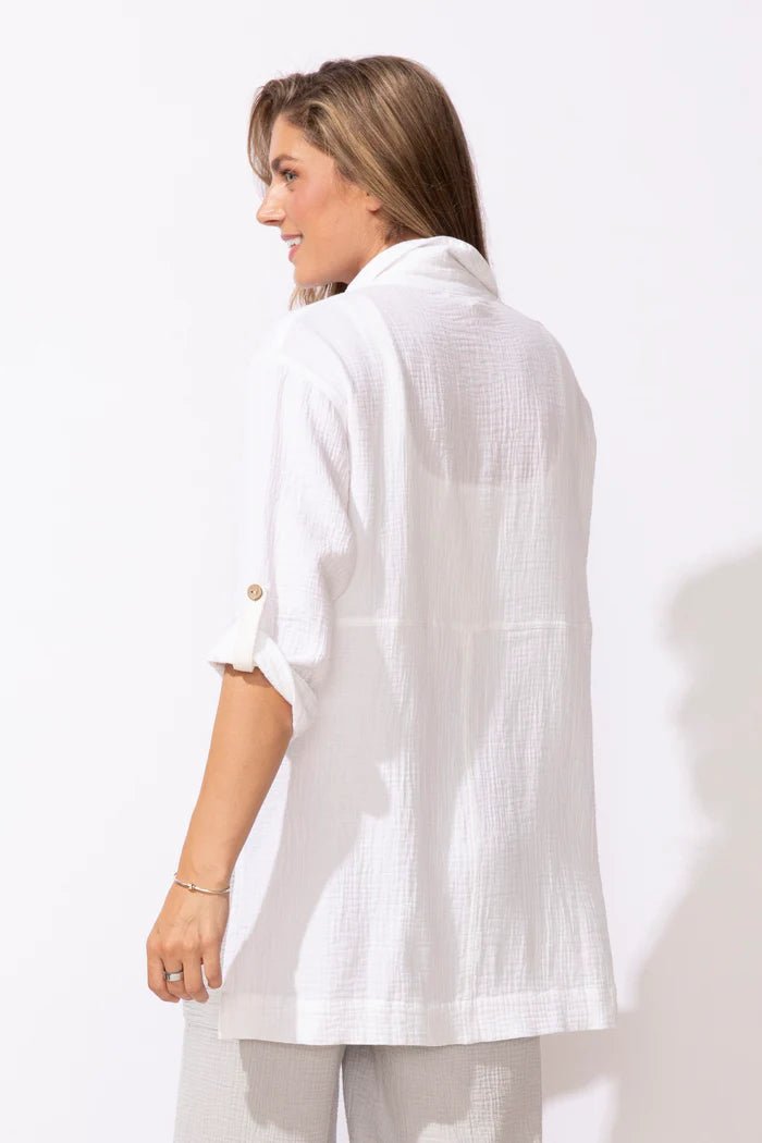 Escape by Habitat Everyday Summer Shirt | White - Juli's Wearable Art