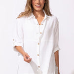 Escape by Habitat Everyday Summer Shirt | White - Juli's Wearable Art