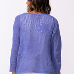 Escape by Habitat Floral Crochet Easy Pullover | Baja Blue - Juli's Wearable Art