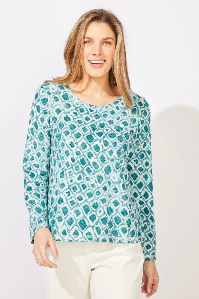 Escape by Habitat Hand Dyed Diamond Tee | Teal
