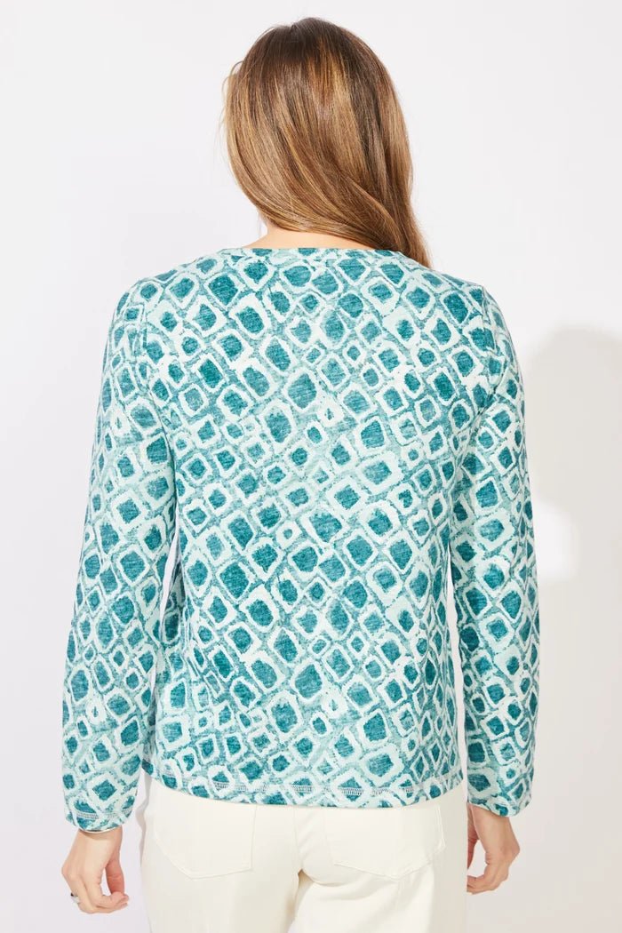 Escape by Habitat Hand Dyed Diamond Tee | Teal - Juli's Wearable Art