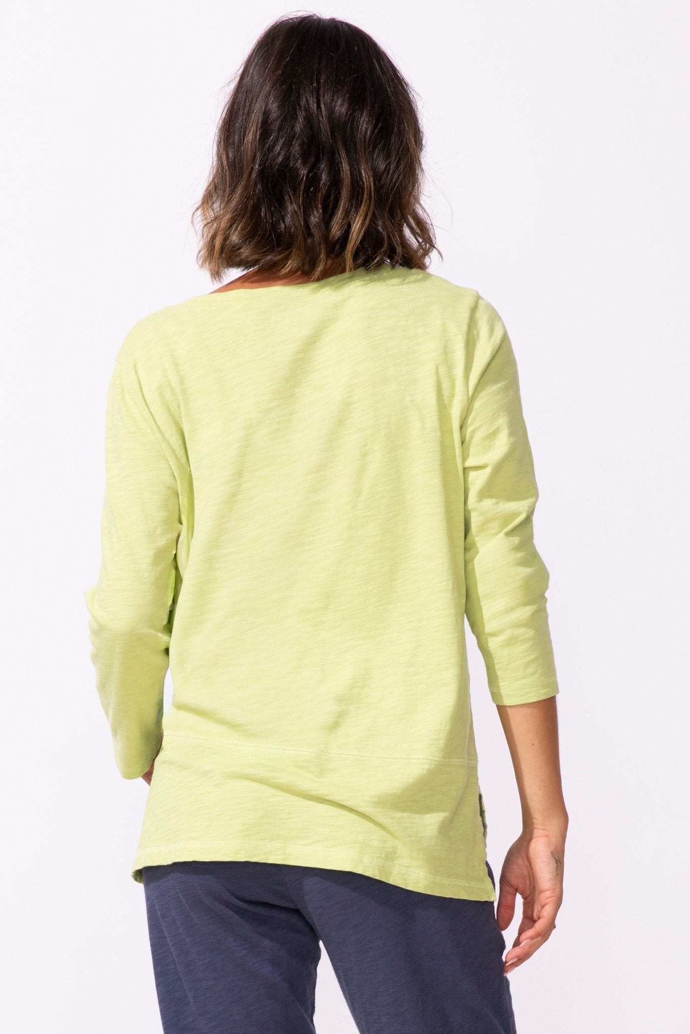 Escape by Habitat Impressionist Sunflower Hi-Lo Tee | Kiwi