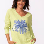 Escape by Habitat Impressionist Sunflower Hi - Lo Tee | Kiwi - Juli's Wearable Art