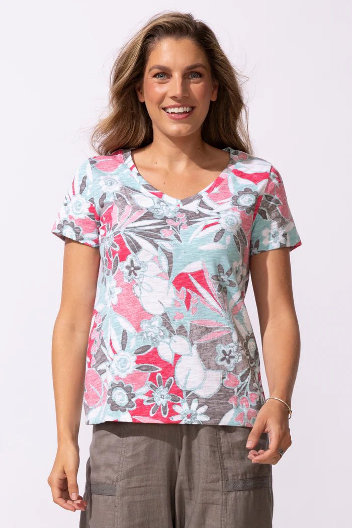 Escape by Habitat Peruvian Cotton Fiji Floral Tee | Poppy