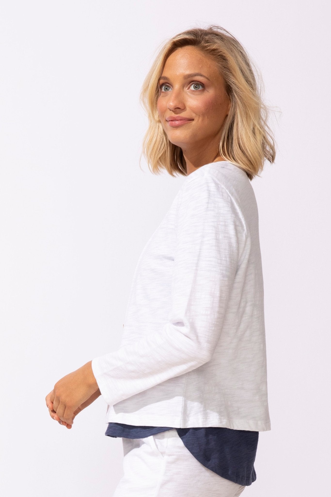 Escape by Habitat Textured Peruvian Cotton Chill Jacket | White - Juli's Wearable Art