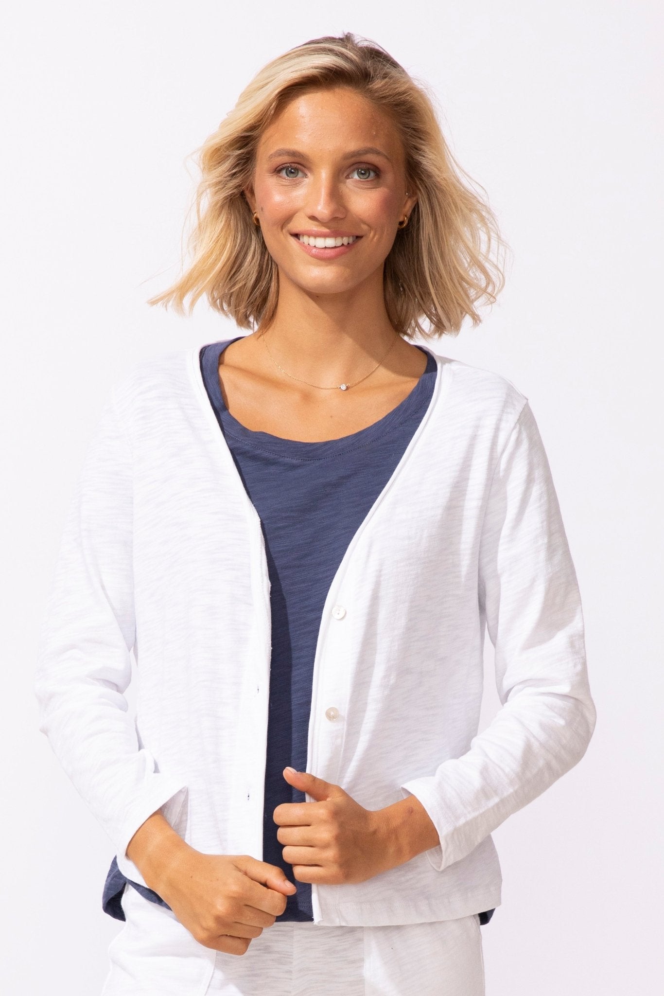 Escape by Habitat Textured Peruvian Cotton Chill Jacket | White