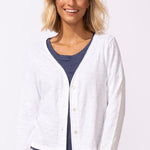 Escape by Habitat Textured Peruvian Cotton Chill Jacket | White - Juli's Wearable Art