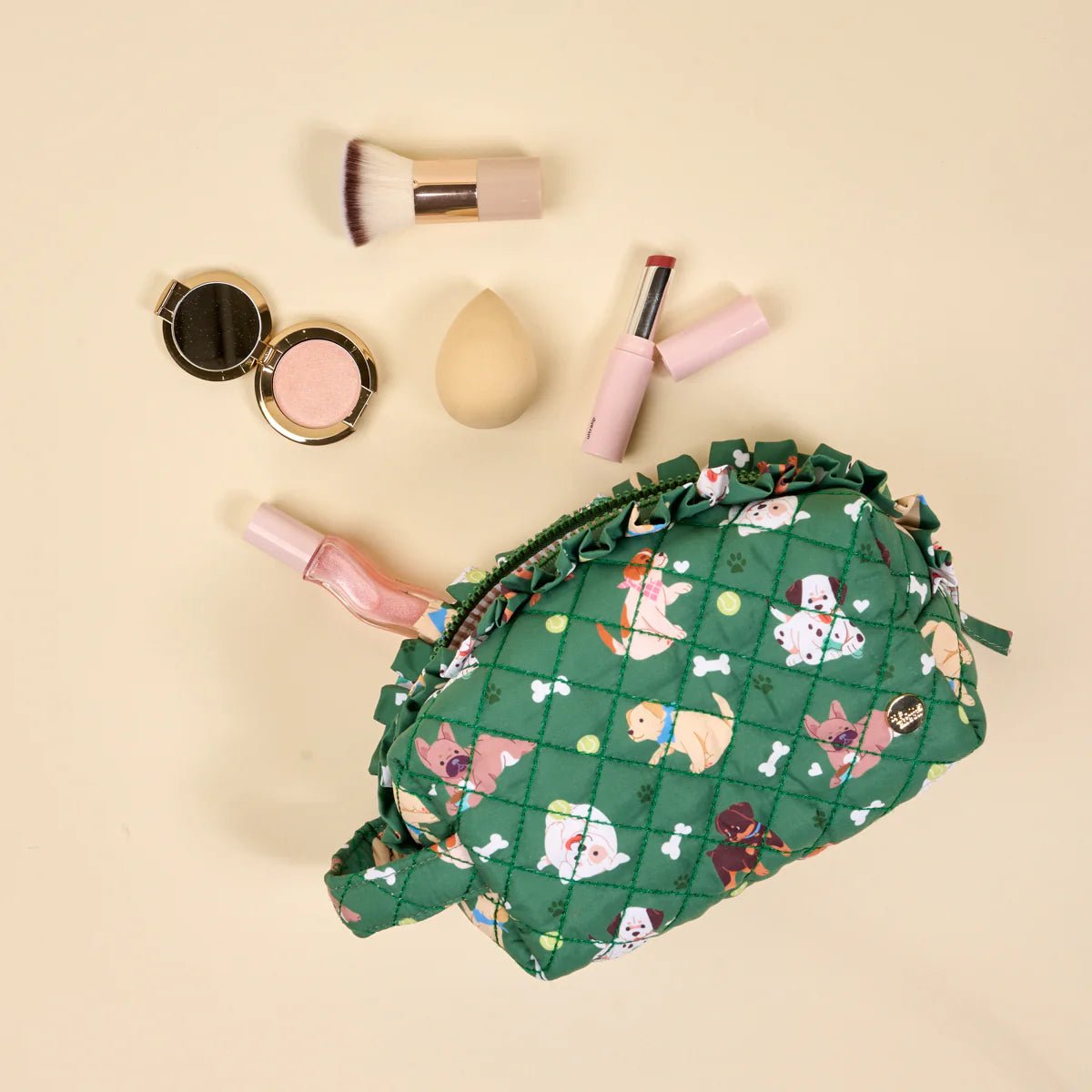 Essentials Quilted Cosmetic Pouch | Dog Days