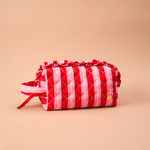 Essentials Quilted Cosmetic Pouch | Peppermint Stripes - Juli's Wearable Art