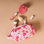 Essentials Quilted Cosmetic Pouch - Rose Garden - Juli's Wearable Art