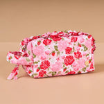 Essentials Quilted Cosmetic Pouch - Rose Garden - Juli's Wearable Art