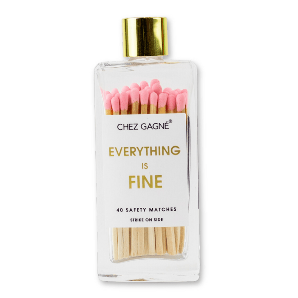 Everything is Fine | Light Pink Matches in Glass Bottle