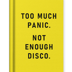 Fabric Hardback Notebook | Too Much Panic, Not Enough Disco - Juli's Wearable Art