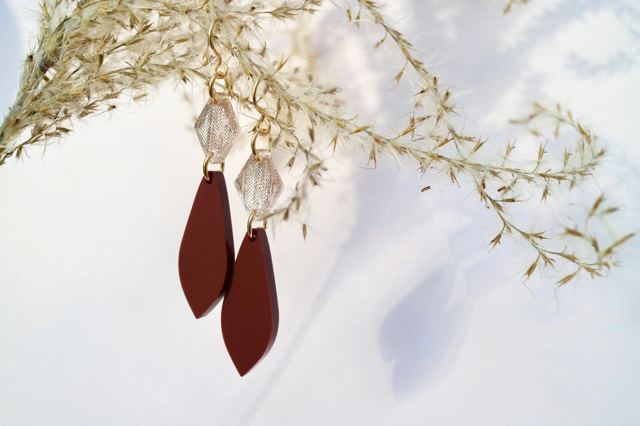 Fall Minimalist Pendant Earrings - Juli's Wearable Art
