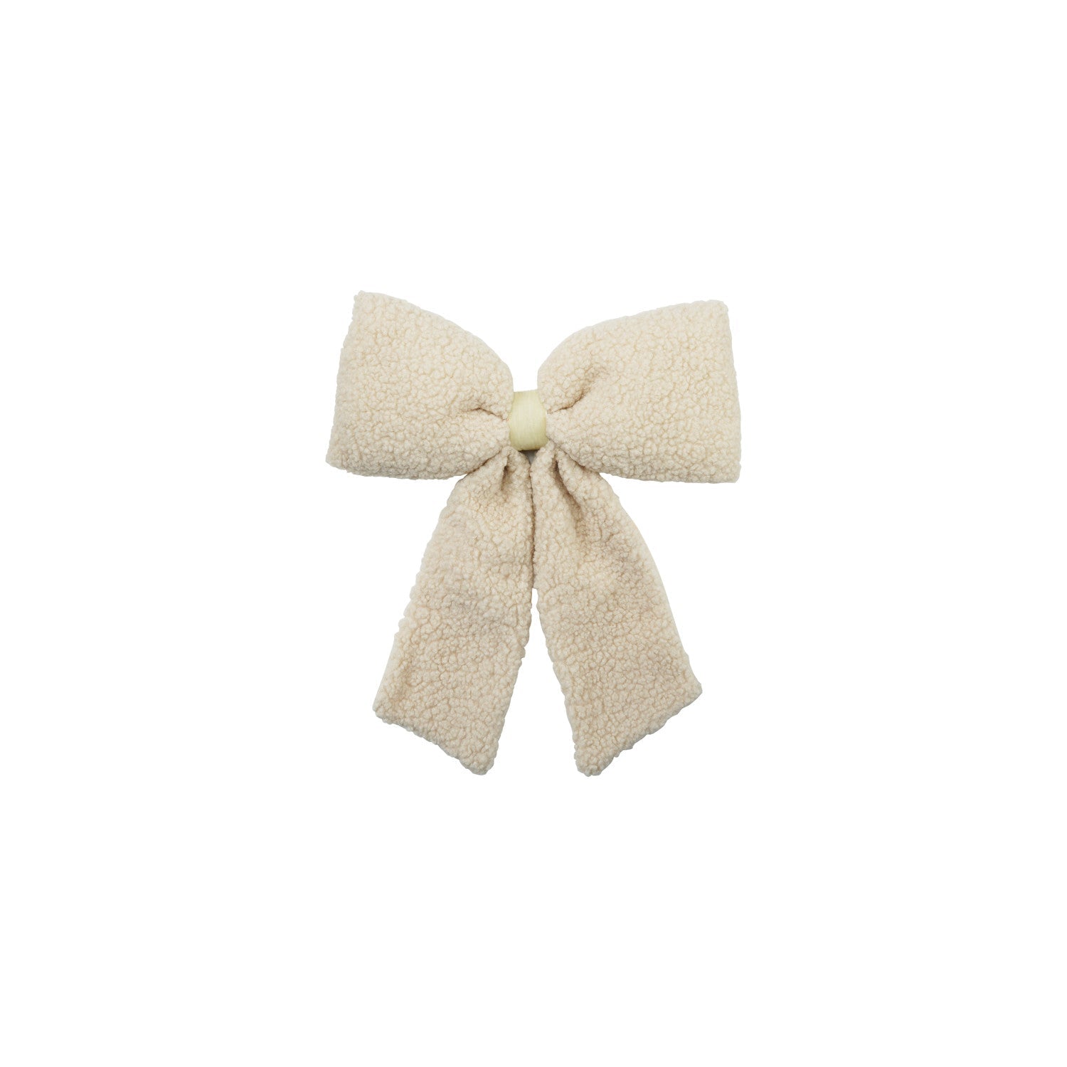 Faux Sherpa Clip-On Bow | Ivory