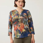 FDJ 3/4 Sleeve Henley Top | Tallulah - Juli's Wearable Art