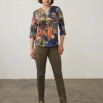 FDJ 3/4 Sleeve Henley Top | Tallulah - Juli's Wearable Art