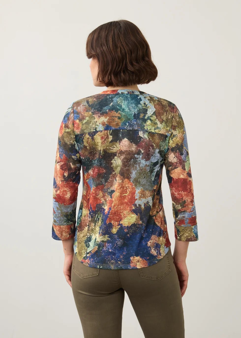 FDJ 3/4 Sleeve Henley Top | Tallulah - Juli's Wearable Art