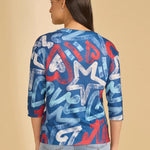 FDJ 3/4 Sleeve V - Neck Top | Pop - Juli's Wearable Art