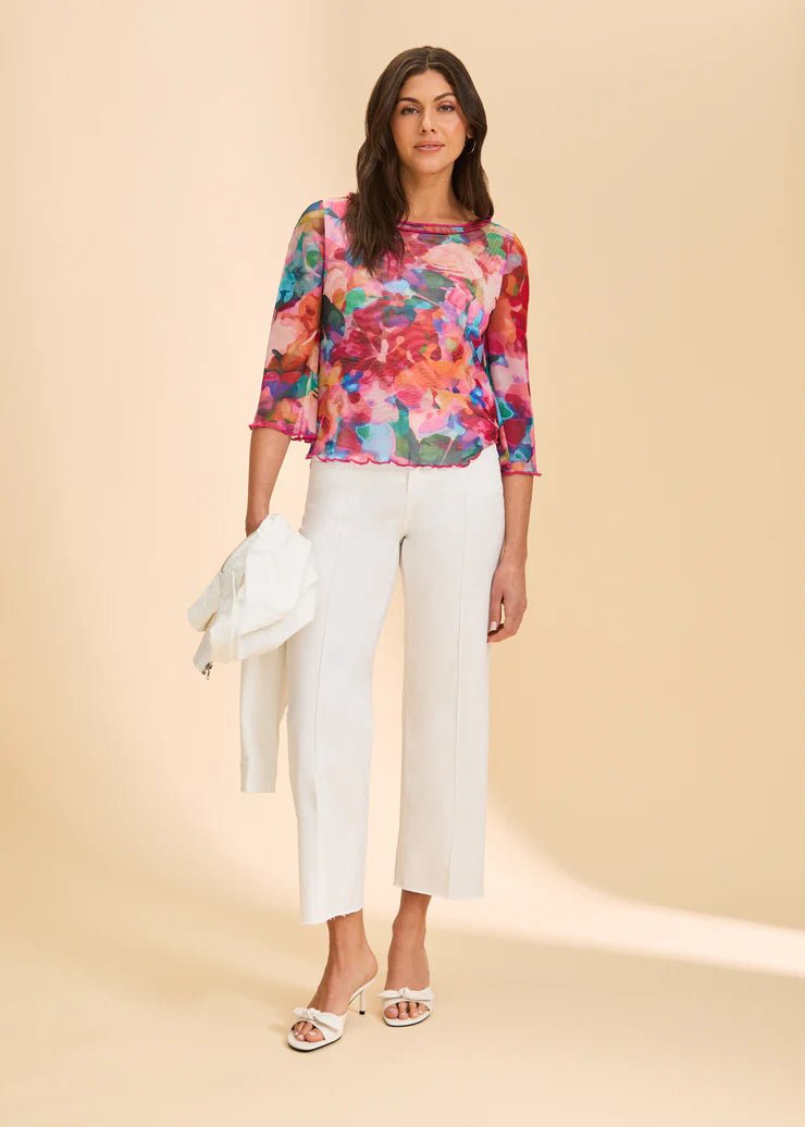 FDJ Bell Sleeve Boat Neck Top | Stephanie - Juli's Wearable Art