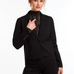 FDJ Black Cropped Blazer – Ponte de Roma - Juli's Wearable Art