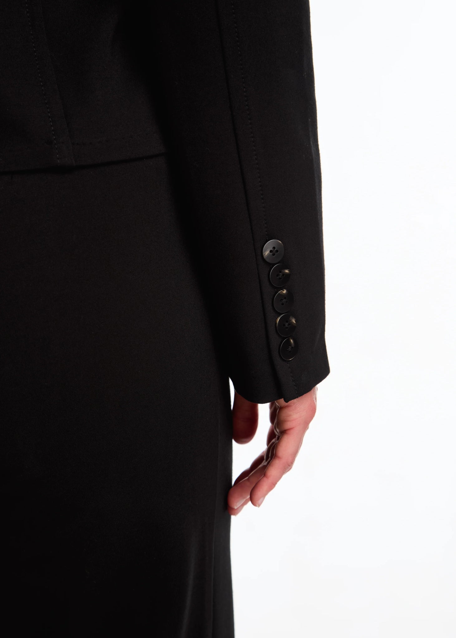 FDJ Black Cropped Blazer – Ponte de Roma - Juli's Wearable Art