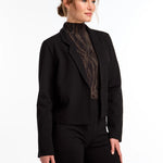 FDJ Black Cropped Blazer – Ponte de Roma - Juli's Wearable Art