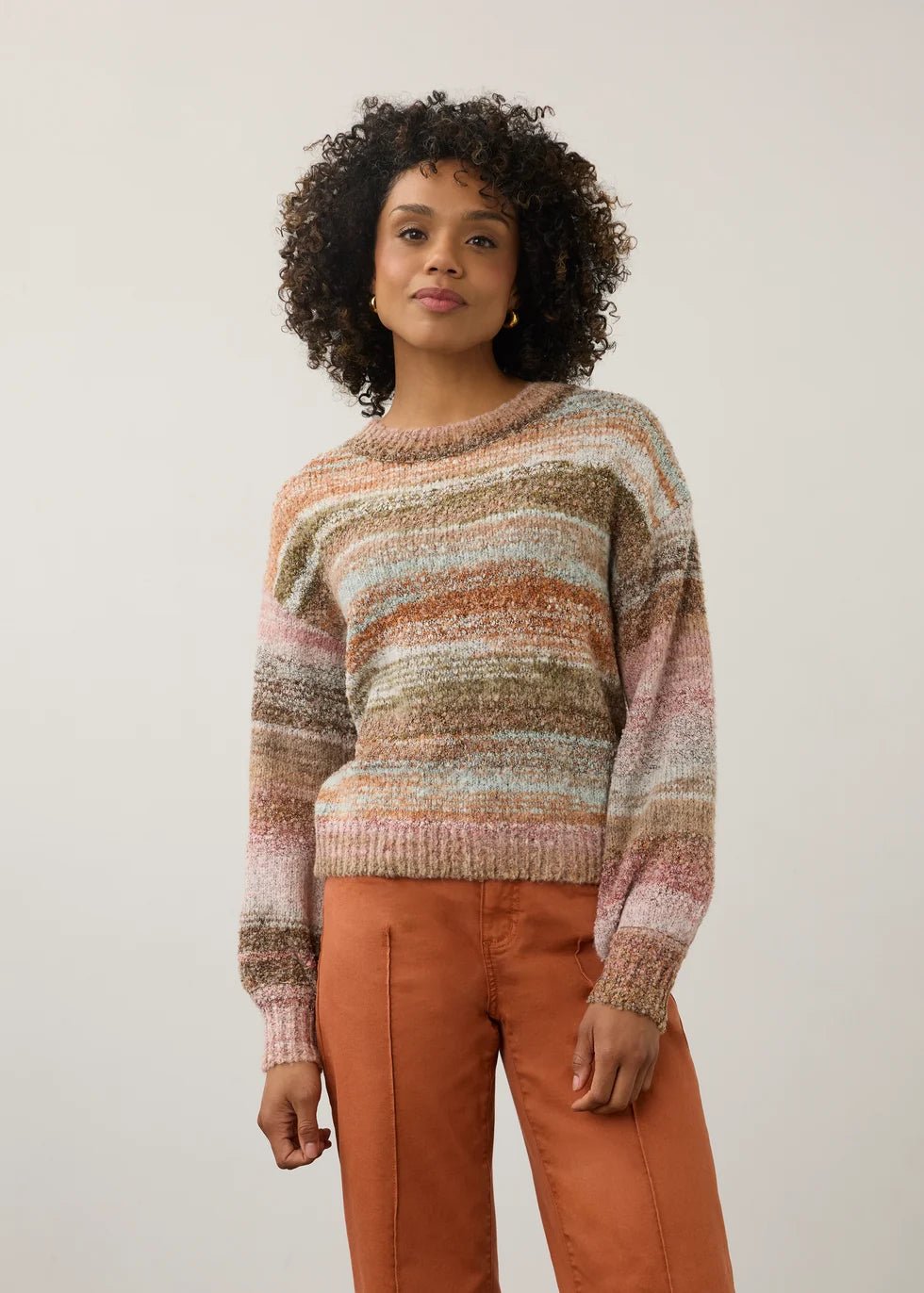 FDJ Boat Neck Boucle Sweater | Natural Spacedye