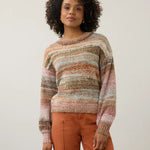 FDJ Boat Neck Boucle Sweater | Natural Spacedye - Juli's Wearable Art