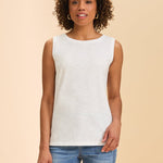 FDJ Boat Neck Cami | White - Juli's Wearable Art