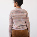 FDJ Boat Neck Long Sleeve Sweater | Multi Spaced Dyed - Juli's Wearable Art