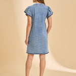 FDJ Chambray Shift Dress | Snow Wash - Juli's Wearable Art