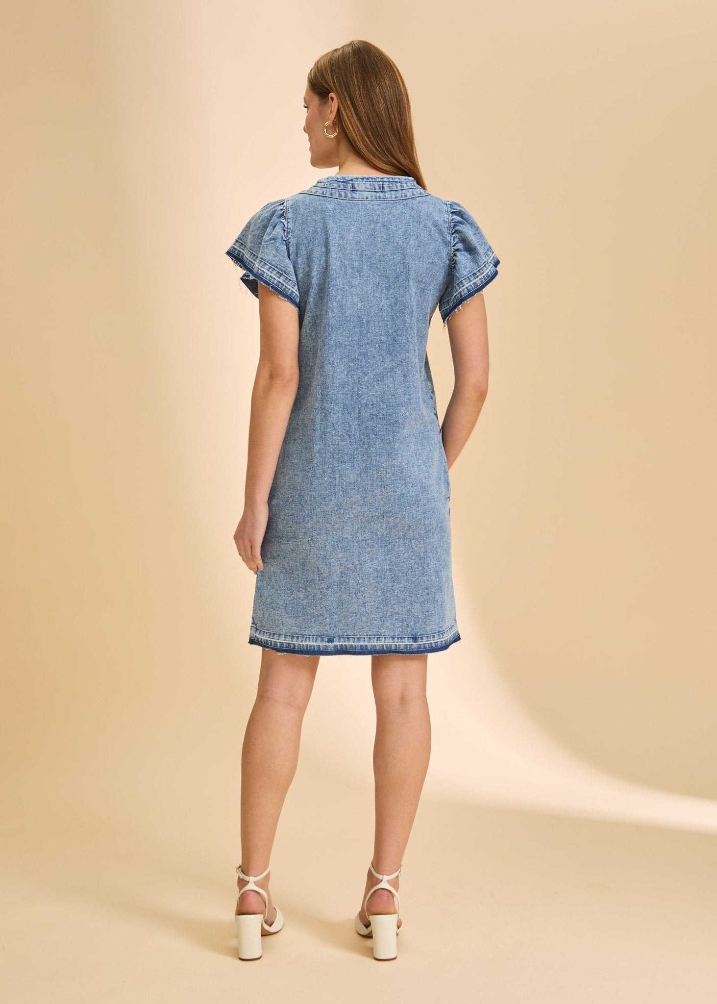 FDJ Chambray Shift Dress | Snow Wash - Juli's Wearable Art